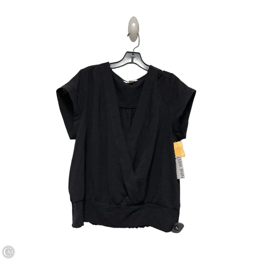 Top Short Sleeve By Nine West In Black, Size: L