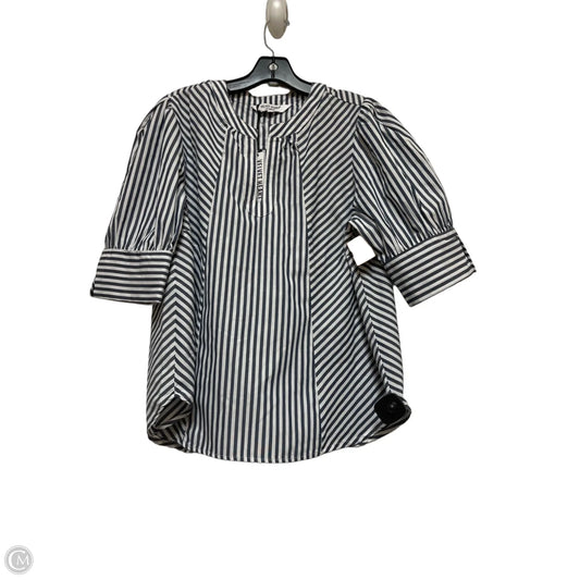 Top Short Sleeve By Velvet Heart In Striped Pattern, Size: L