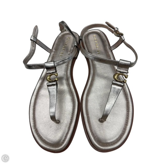 Sandals Designer By Coach In Rose Gold, Size: 9.5
