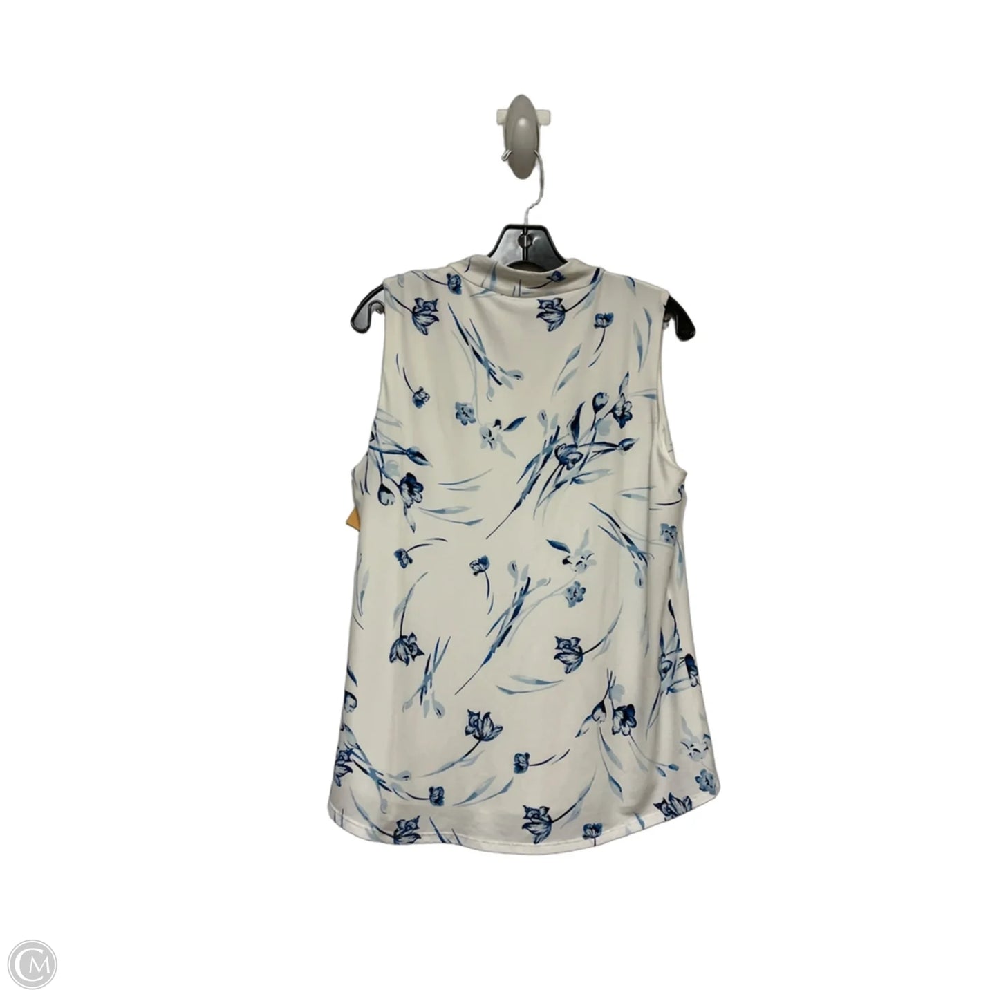 Top Sleeveless By White House Black Market In Blue & White, Size: L
