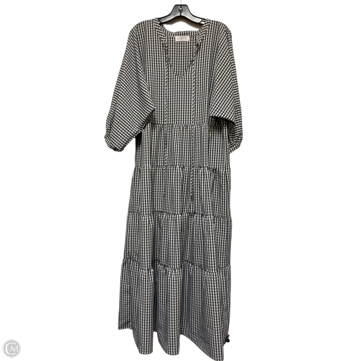 Dress Casual Midi By Carly Jean In Black & White, Size: L