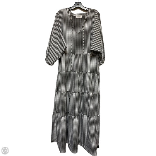 Dress Casual Midi By Carly Jean In Black & White, Size: L