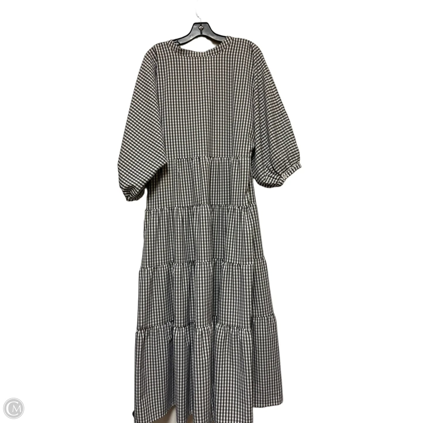 Dress Casual Midi By Carly Jean In Black & White, Size: L