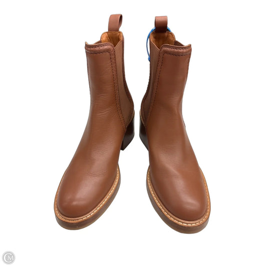 Boots Luxury Designer By Chloe In Brown, Size: 7.5