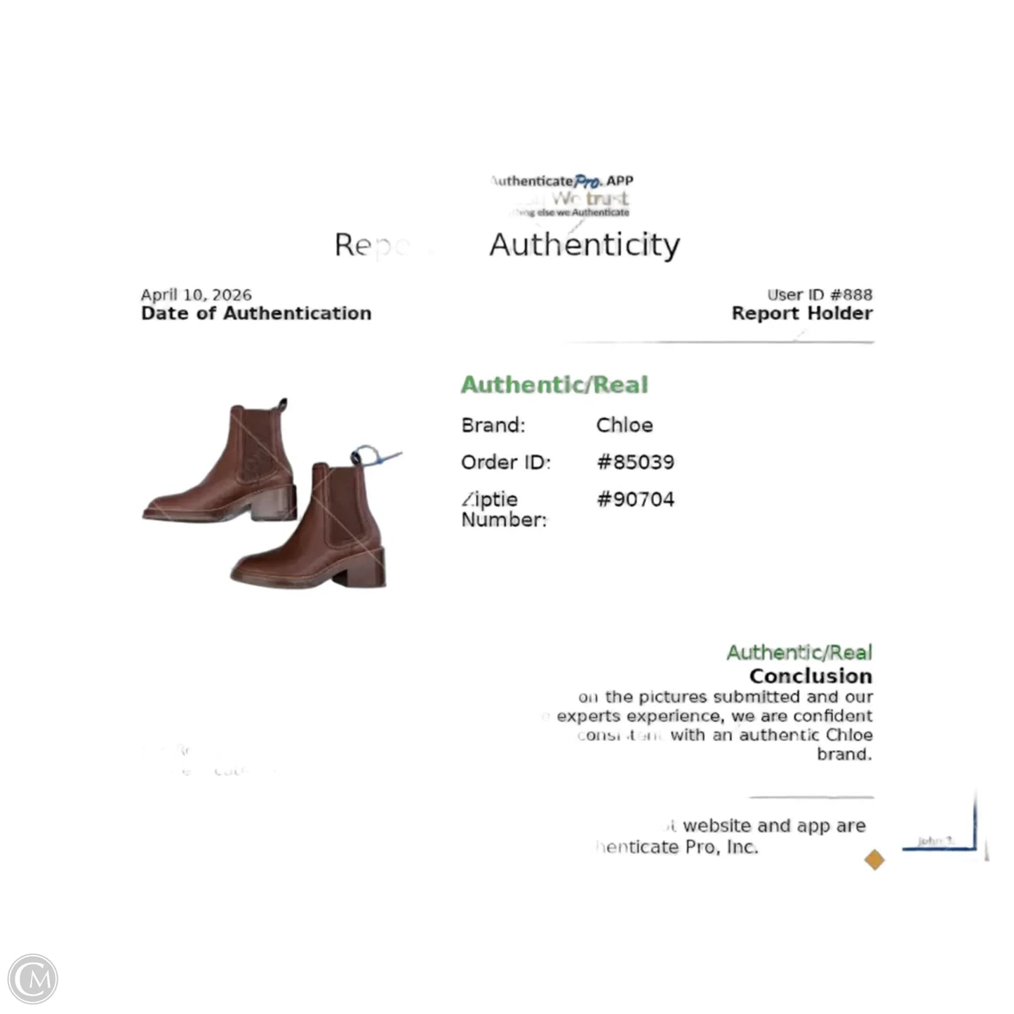Boots Luxury Designer By Chloe In Brown, Size: 7.5