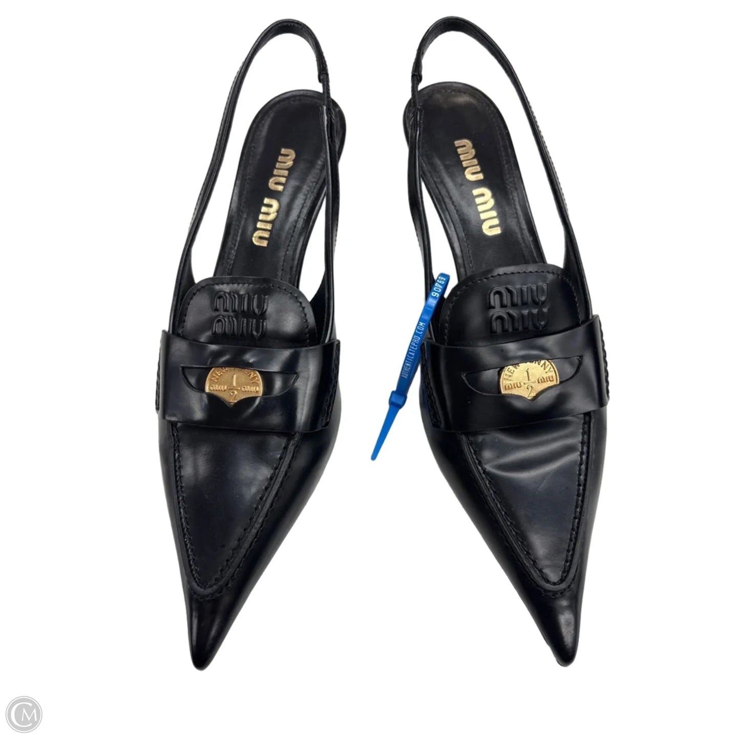 Shoes Luxury Designer By Miu Miu In Black, Size: 7.5
