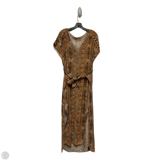 Dress Casual Midi By Free People In Brown & Orange, Size: L