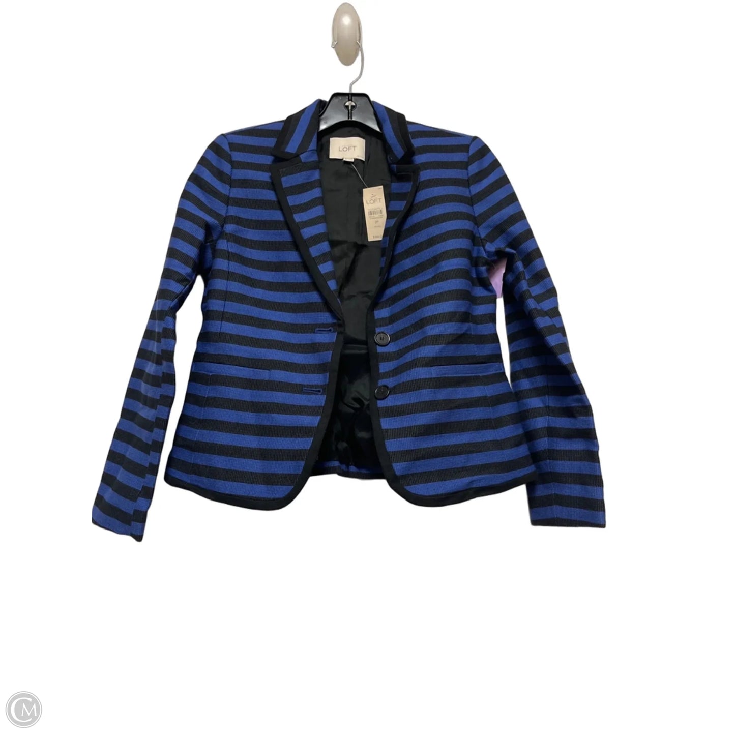 Blazer By Loft In Striped Pattern, Size: Xsp
