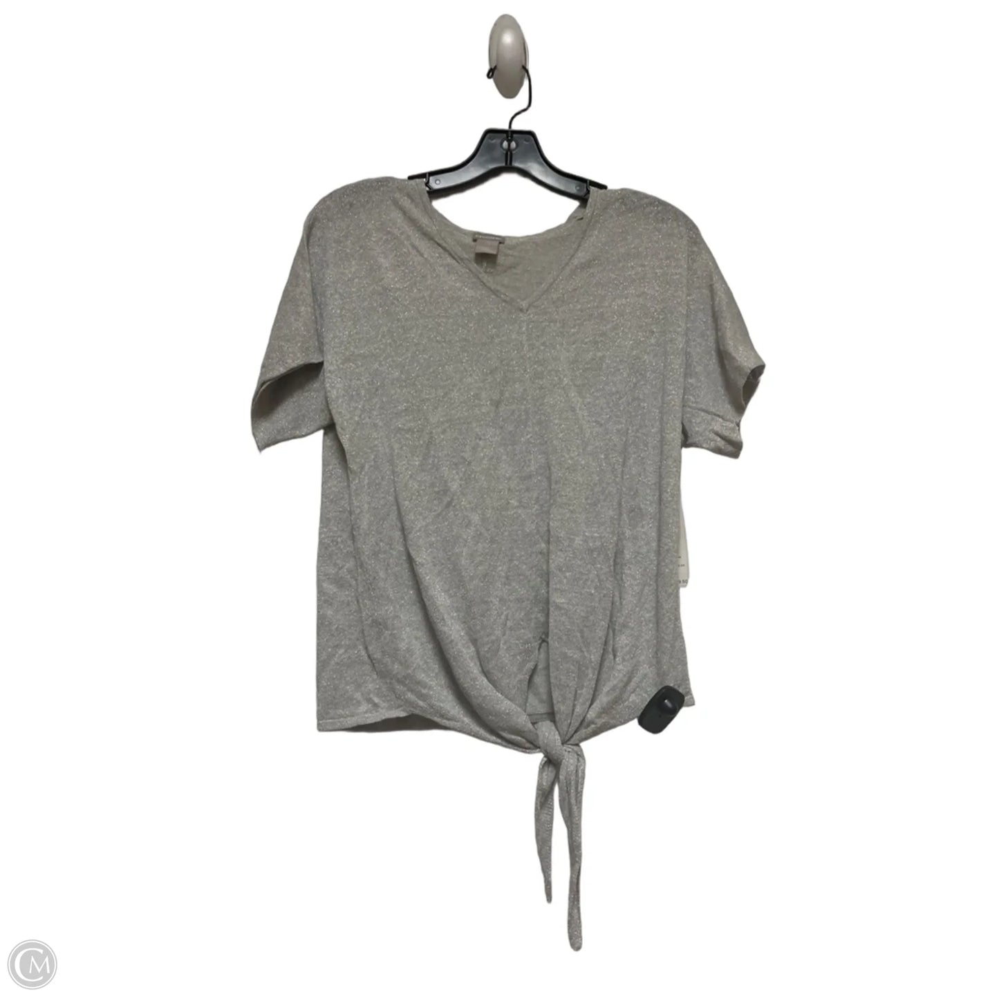 Top Short Sleeve By Chicos In Silver, Size: Xs