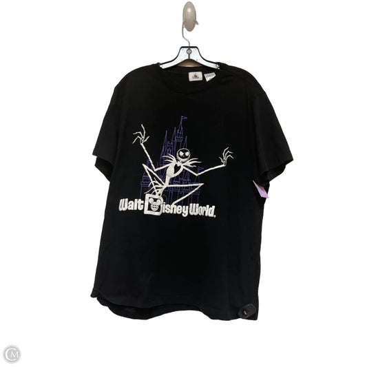 Top Short Sleeve By Disney Store In Black & Purple, Size: Xl