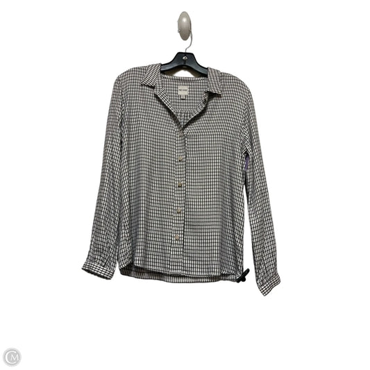 Top Long Sleeve By Nic + Zoe In Black & White, Size: S