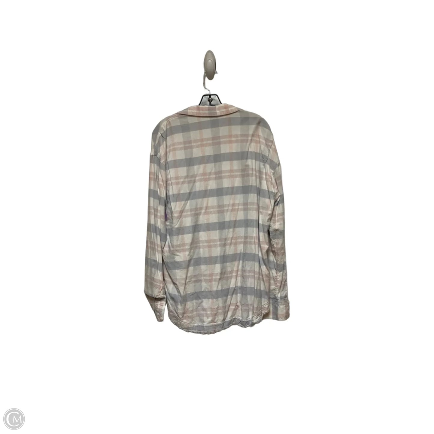 Top Long Sleeve By Free People In Plaid Pattern, Size: L