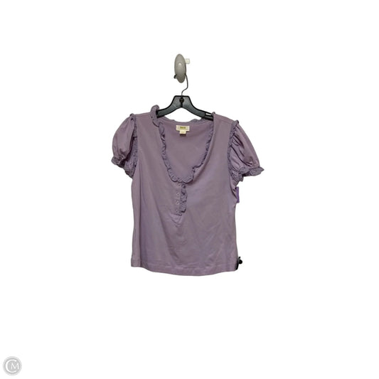 Top Short Sleeve By Maeve In Purple, Size: L