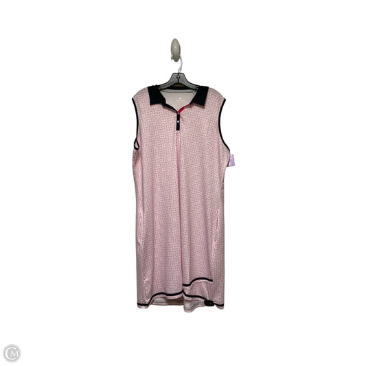 Dress Casual Midi By Bette And Court In Pink & White, Size: Xxl