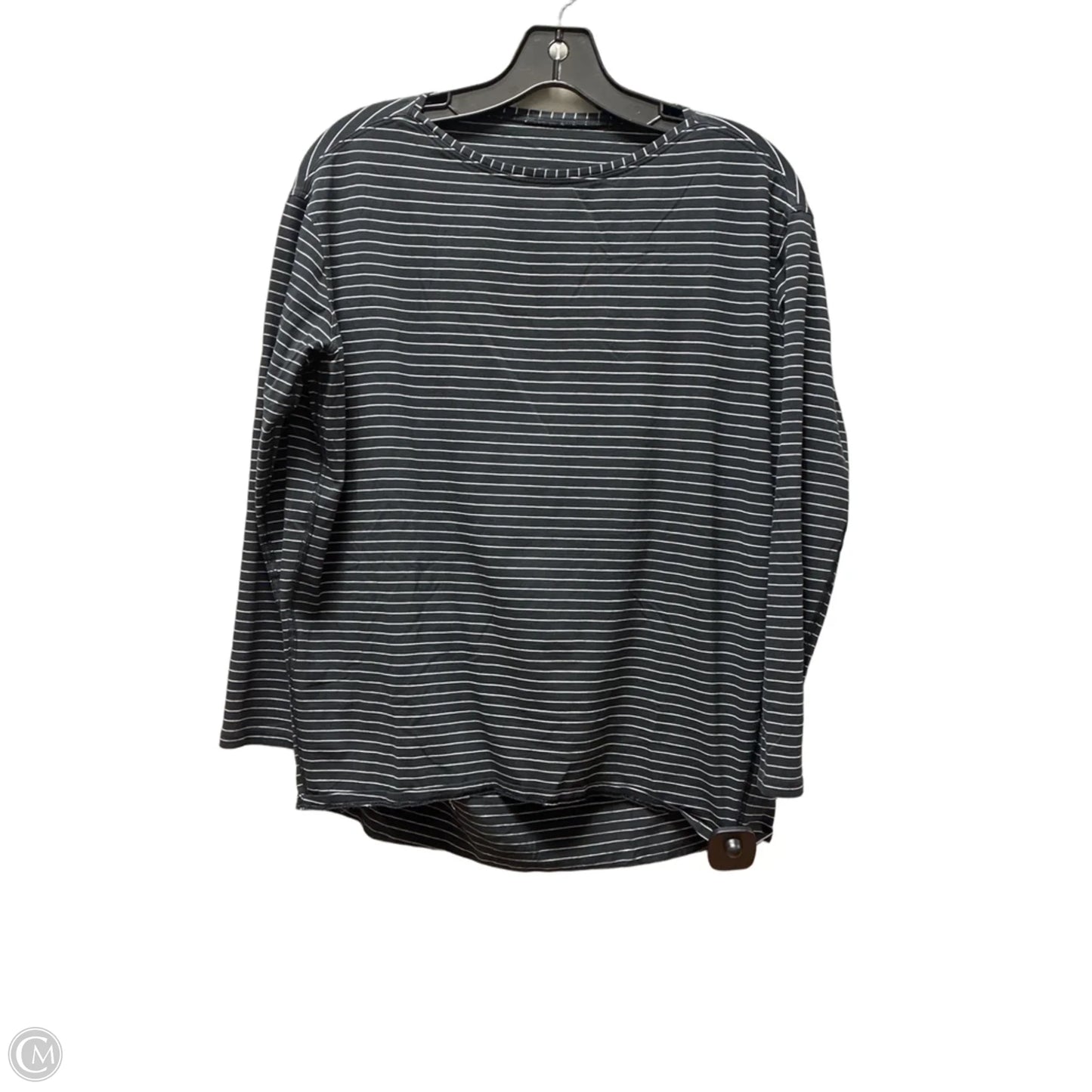 Athletic Top Long Sleeve Crewneck By Lululemon In Striped Pattern, Size: M