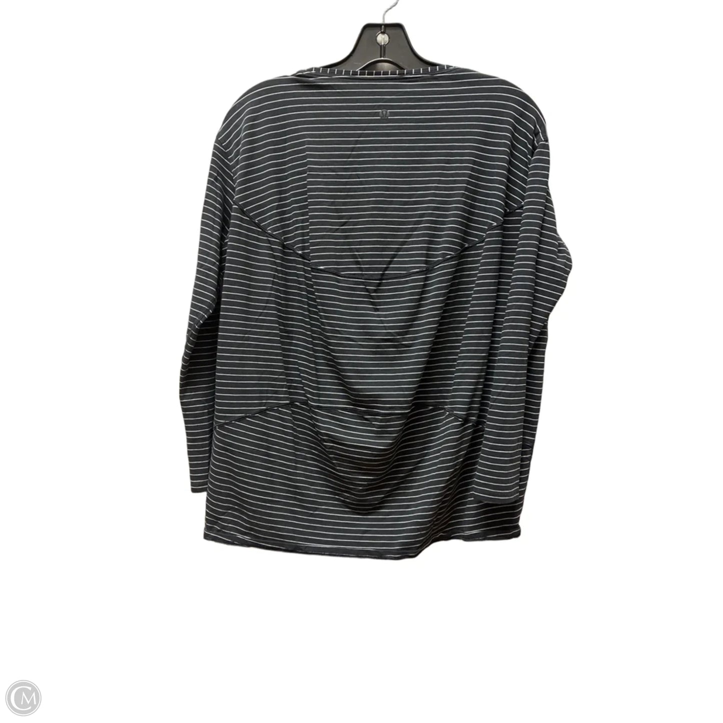 Athletic Top Long Sleeve Crewneck By Lululemon In Striped Pattern, Size: M