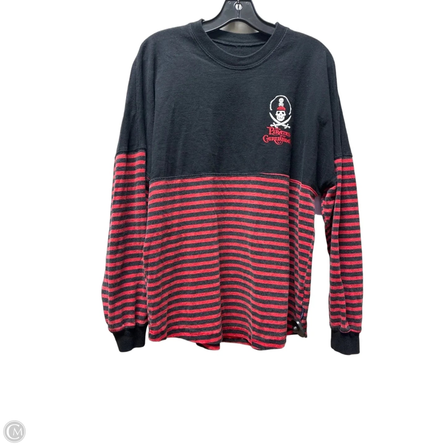 Top Long Sleeve By Disney In Black & Red, Size: S