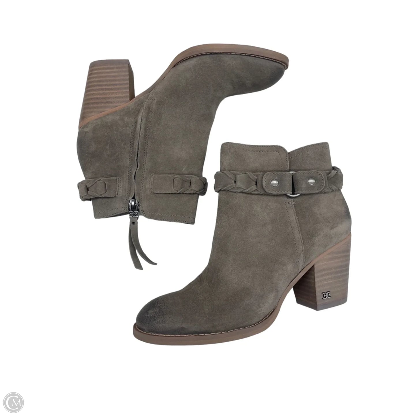 Boots Ankle Heels By Sam Edelman In Grey, Size: 7