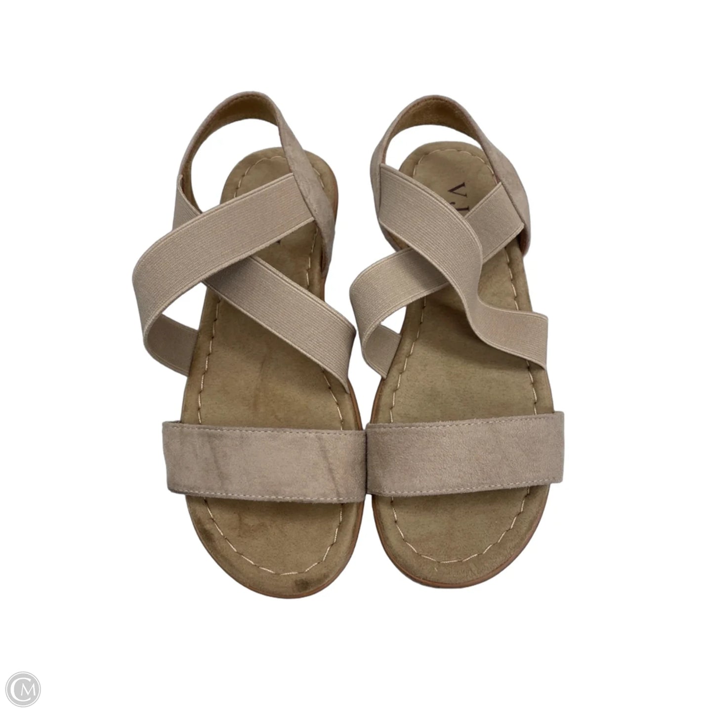 Sandals Flats By Clothes Mentor In Tan, Size: 7