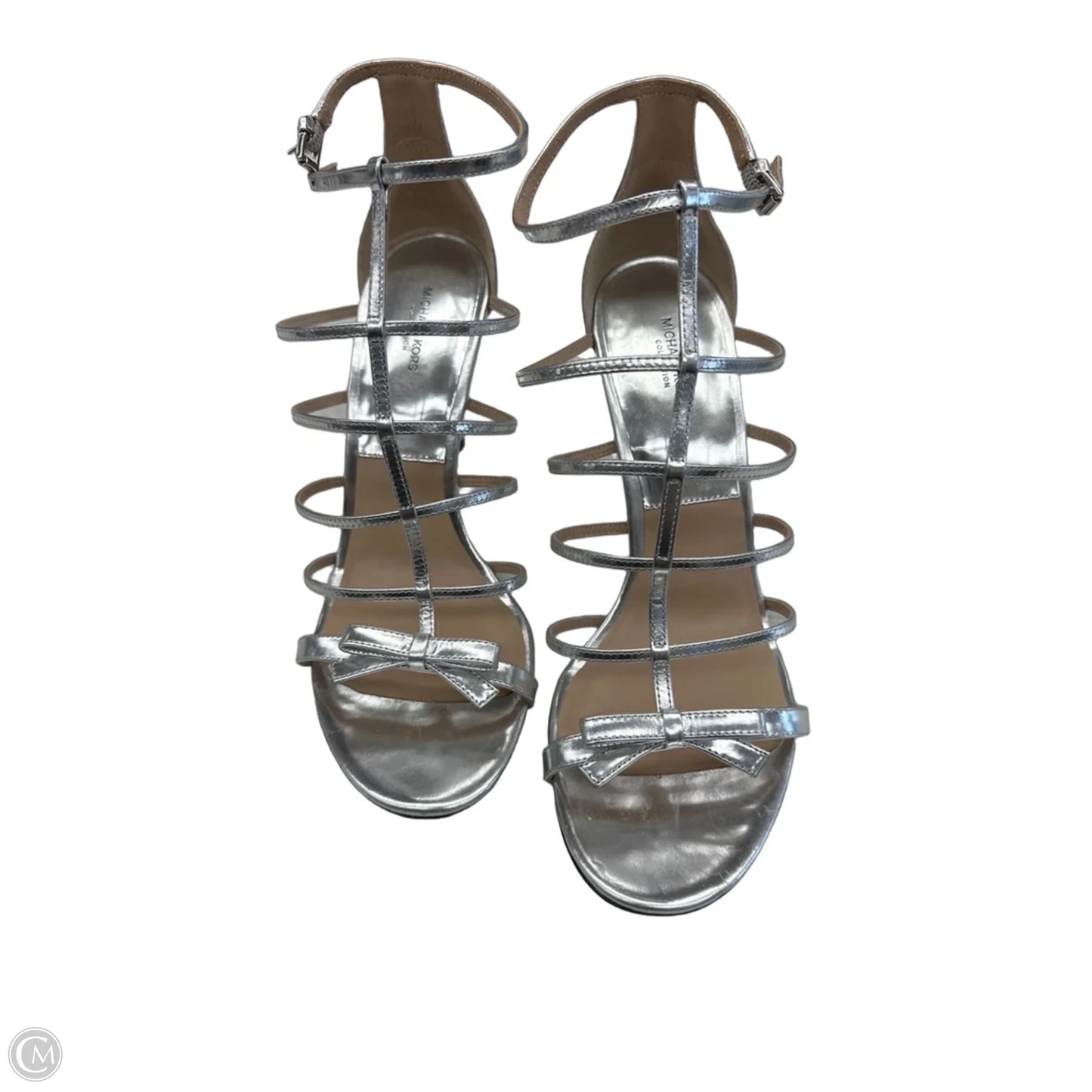 Shoes Heels Stiletto By Michael By Michael Kors In Silver, Size: 9