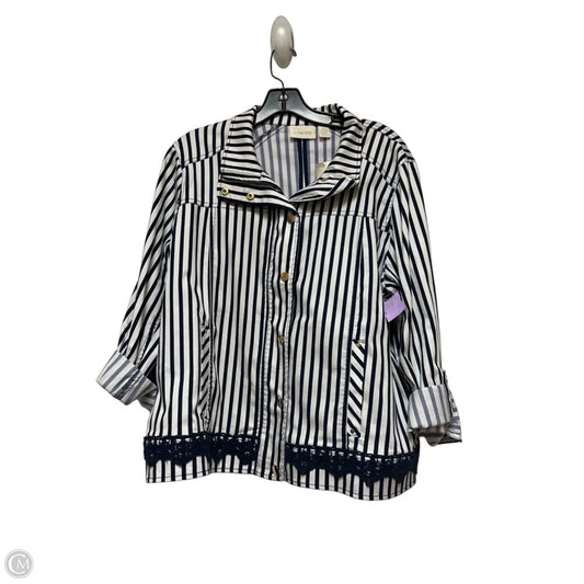 Jacket Other By Chicos In Striped Pattern, Size: L