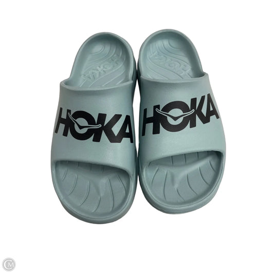 Sandals Flats By Hoka In Black & Blue, Size: 9