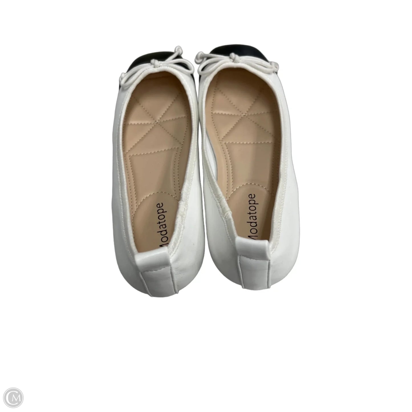 Shoes Flats By Clothes Mentor In Black & White, Size: 8.5