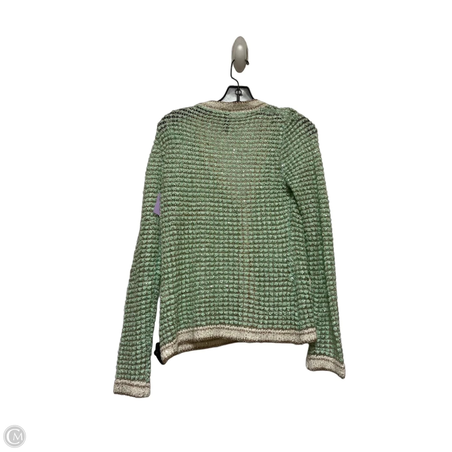 Cardigan By Clothes Mentor In Gold & Green, Size: M