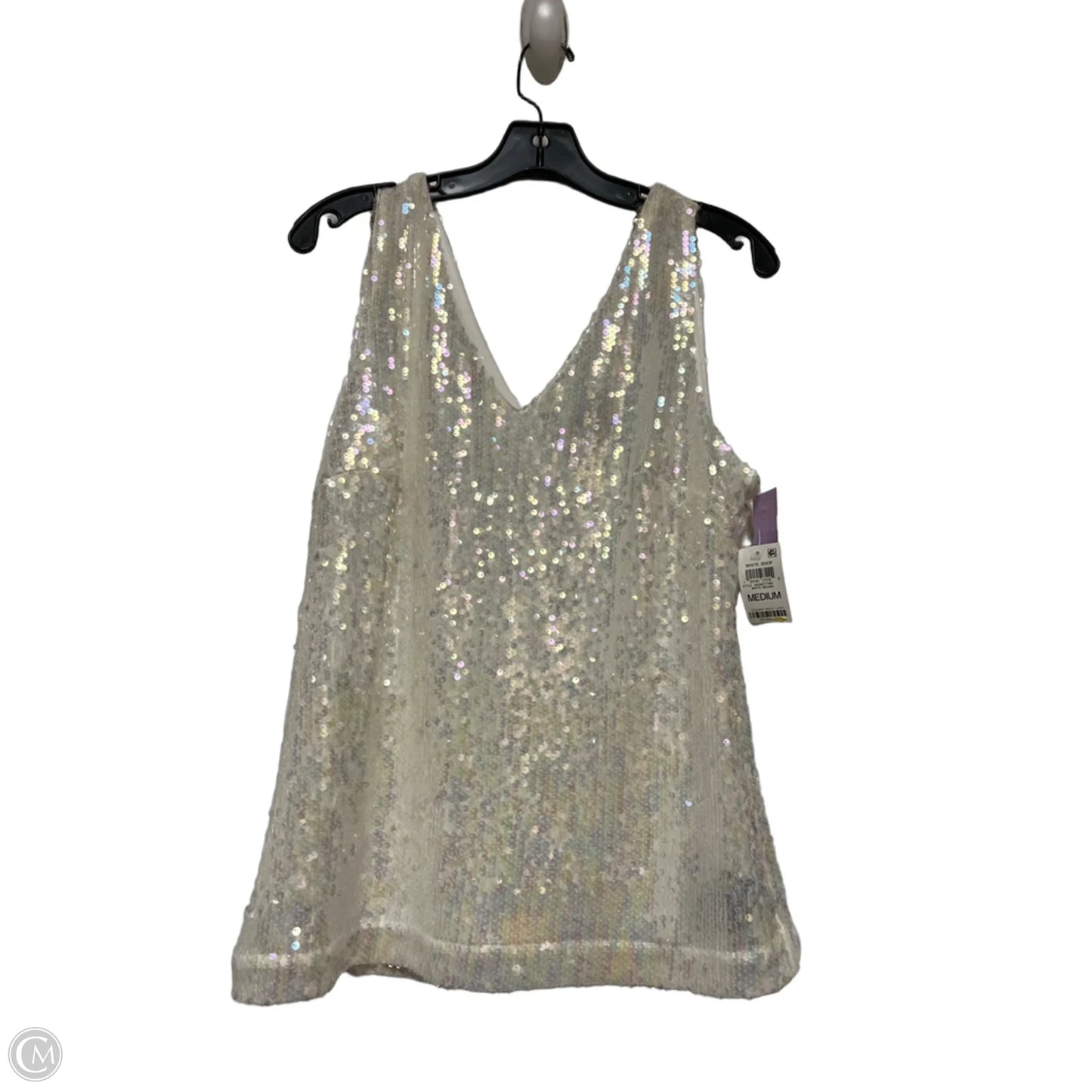 Top Sleeveless By Inc In White, Size: M
