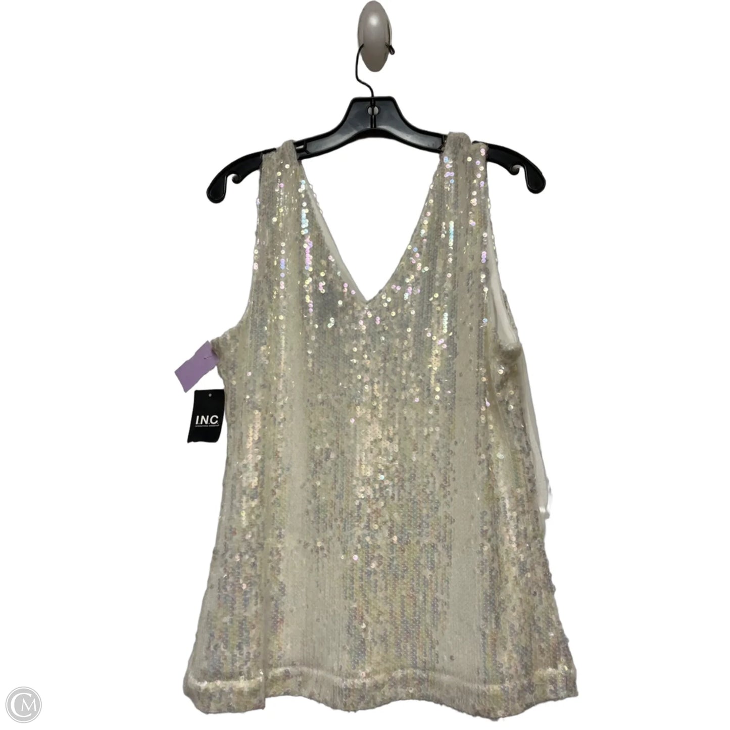 Top Sleeveless By Inc In White, Size: M