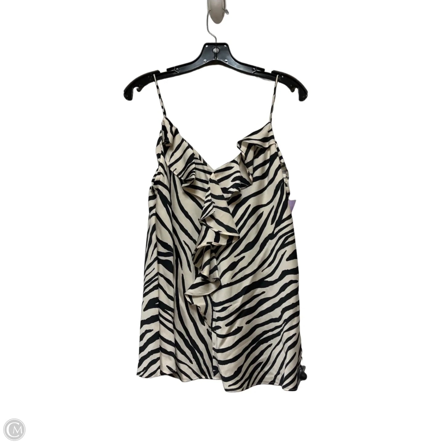 Tank Top Designer By Karl Lagerfeld In Zebra Print, Size: L