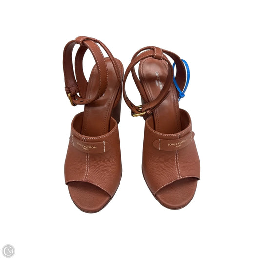 Shoes Luxury Designer By Louis Vuitton In Brown, Size: 8