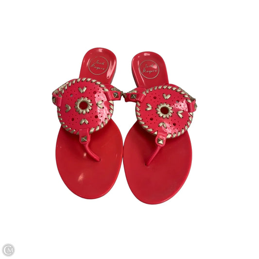 Sandals Flats By Jack Rogers In Coral, Size: 8
