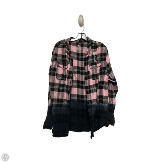 Top Long Sleeve By Disney Store In Plaid Pattern, Size: L