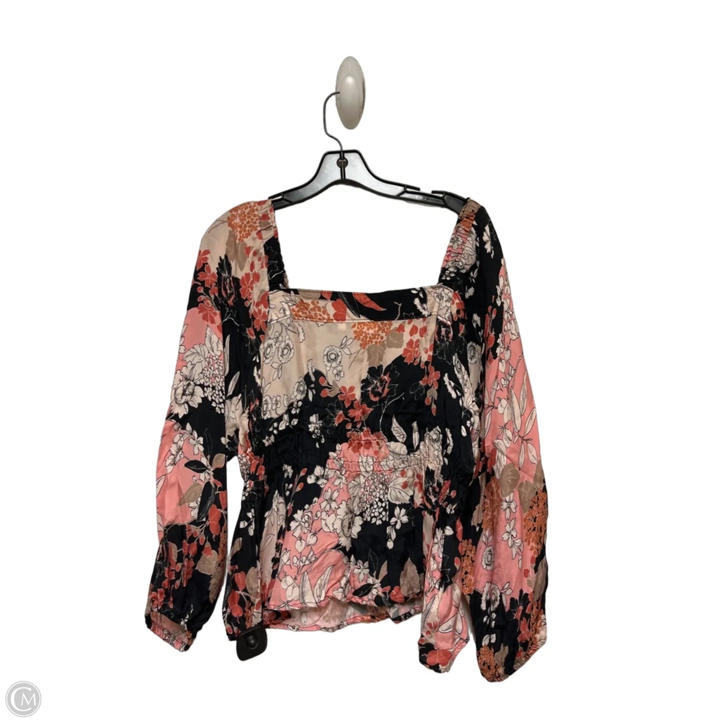 Top Long Sleeve Designer By Spartina In Floral Print, Size: M