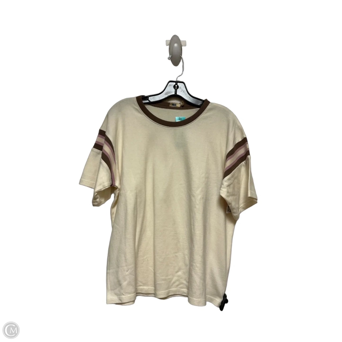 Top Short Sleeve By Faherty In Ivory, Size: S