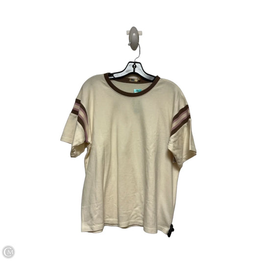 Top Short Sleeve By Faherty In Ivory, Size: S