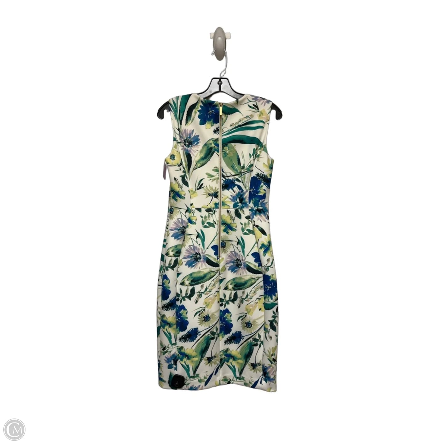 Dress Casual Midi By Calvin Klein In Floral Print, Size: S