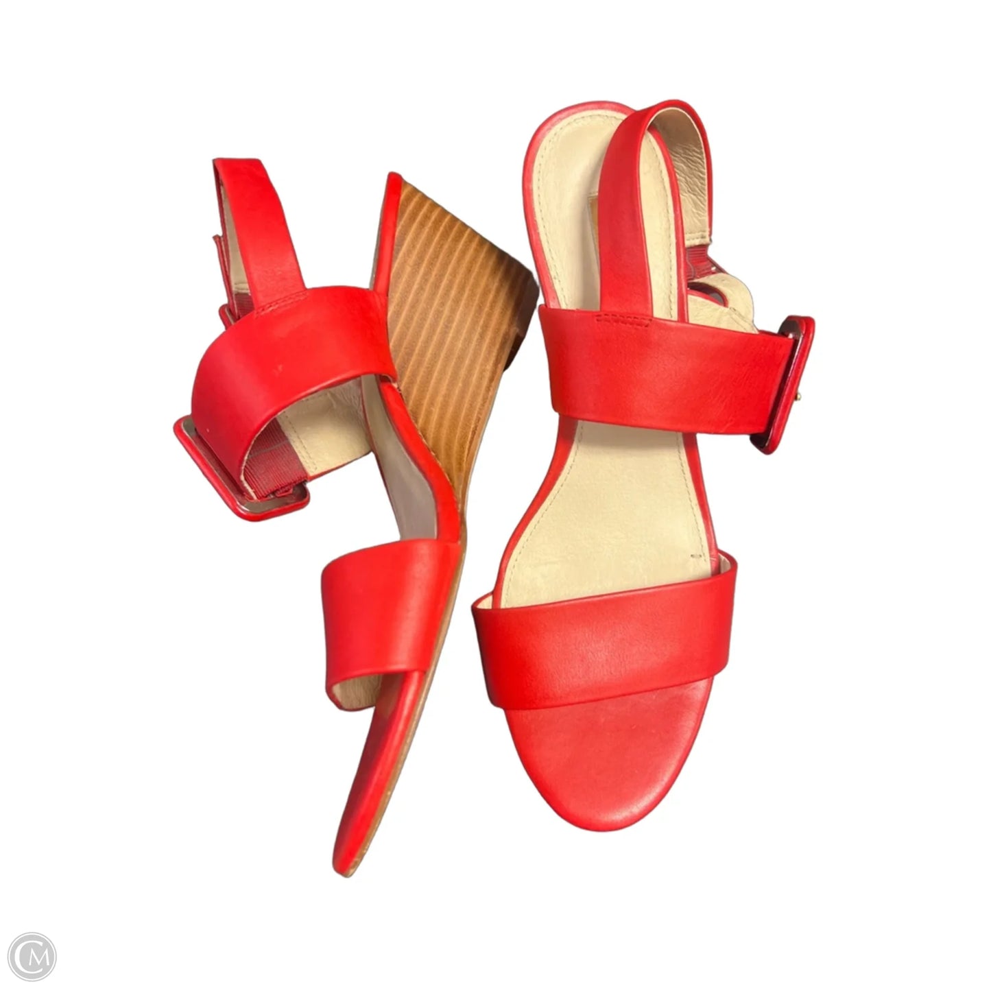 Sandals Heels Wedge By Louise Et Cie In Red, Size: 8.5