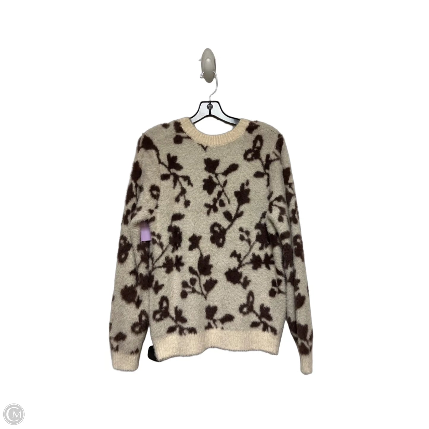 Sweater By Loft In Brown & Cream, Size: Lp