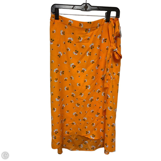 Skirt Midi By Loft In Floral Print, Size: 10