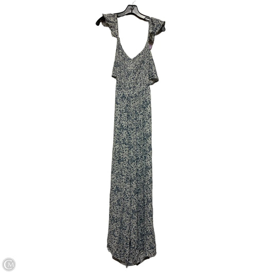 Jumpsuit By Clothes Mentor In Blue & White, Size: L