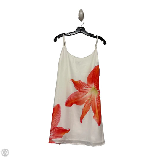 Dress Casual Short By Lulus In Orange & White, Size: L