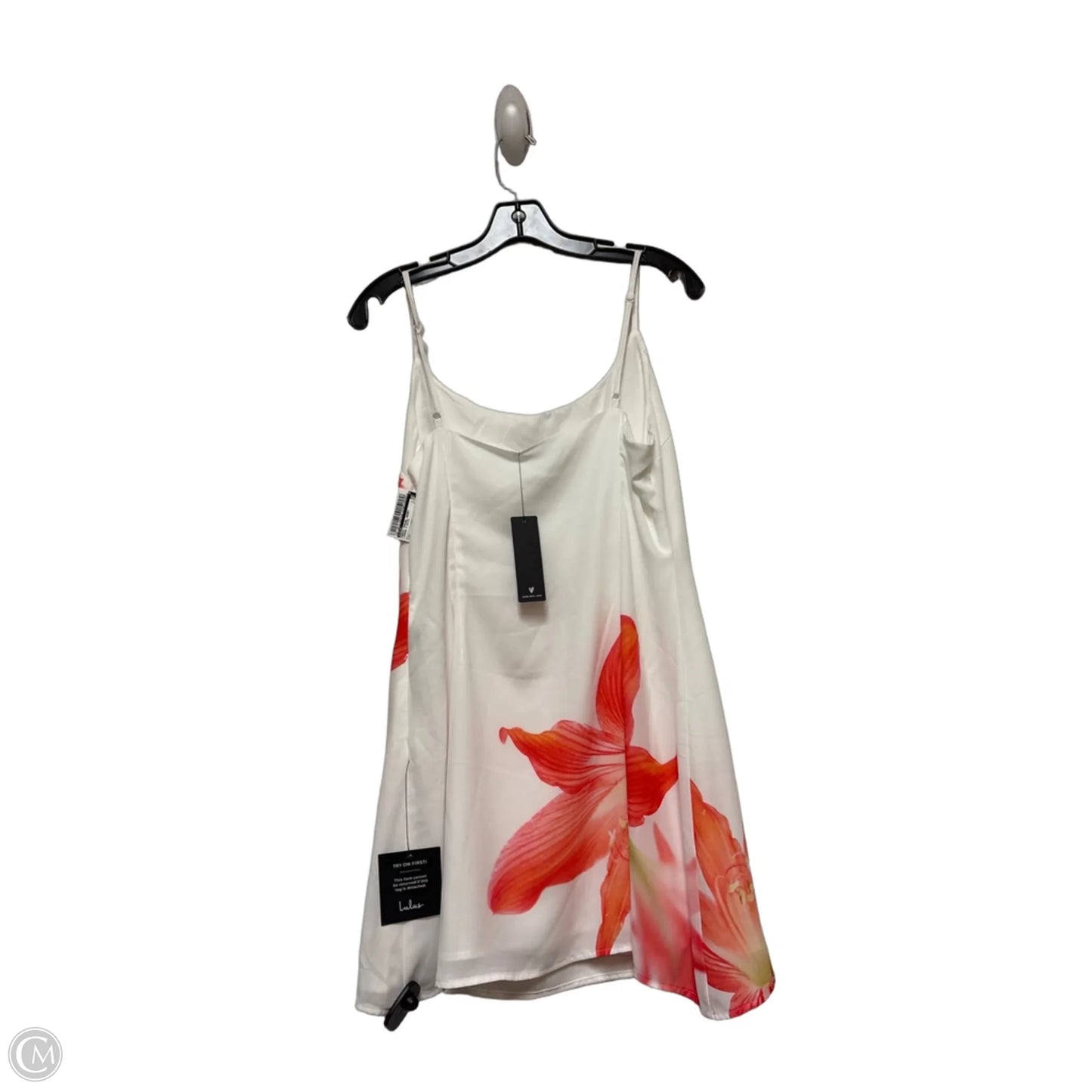 Dress Casual Short By Lulus In Orange & White, Size: L