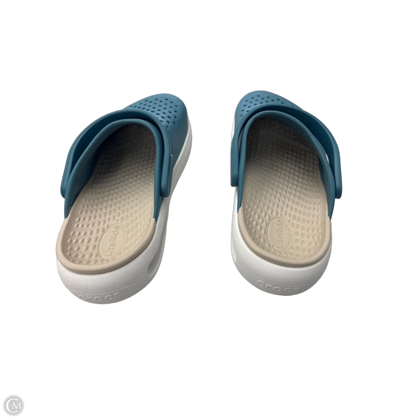 Shoes Flats By Clothes Mentor In Blue & White, Size: 8