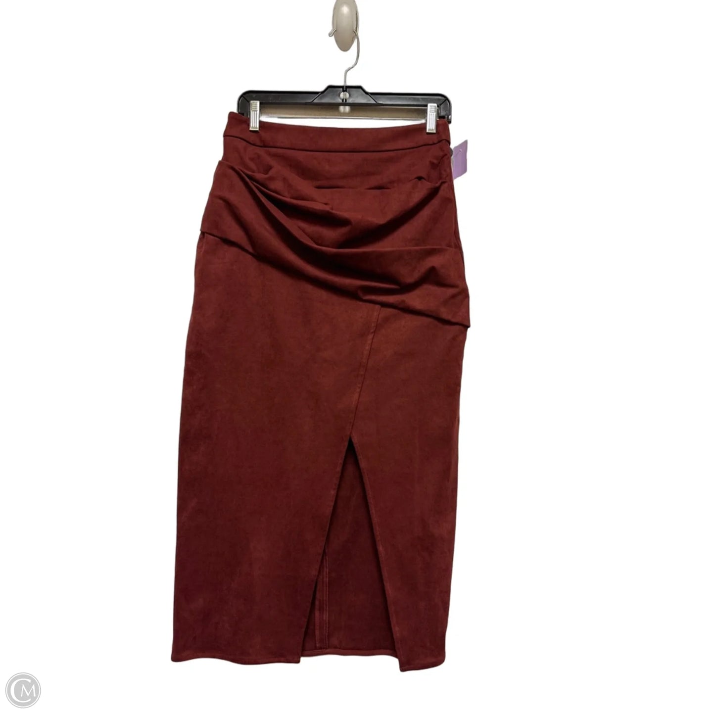 Skirt Midi By Commense In Maroon, Size: 10
