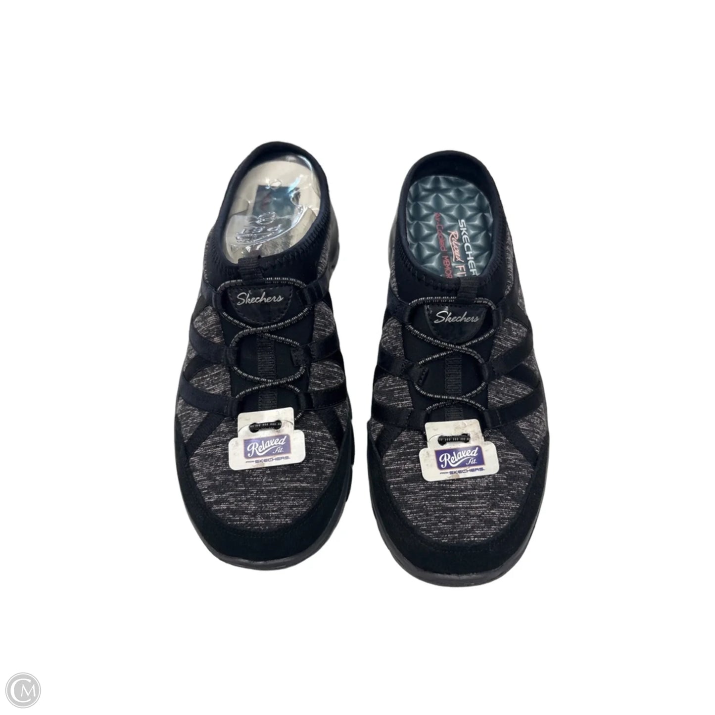 Shoes Flats By Skechers In Black & Grey, Size: 8
