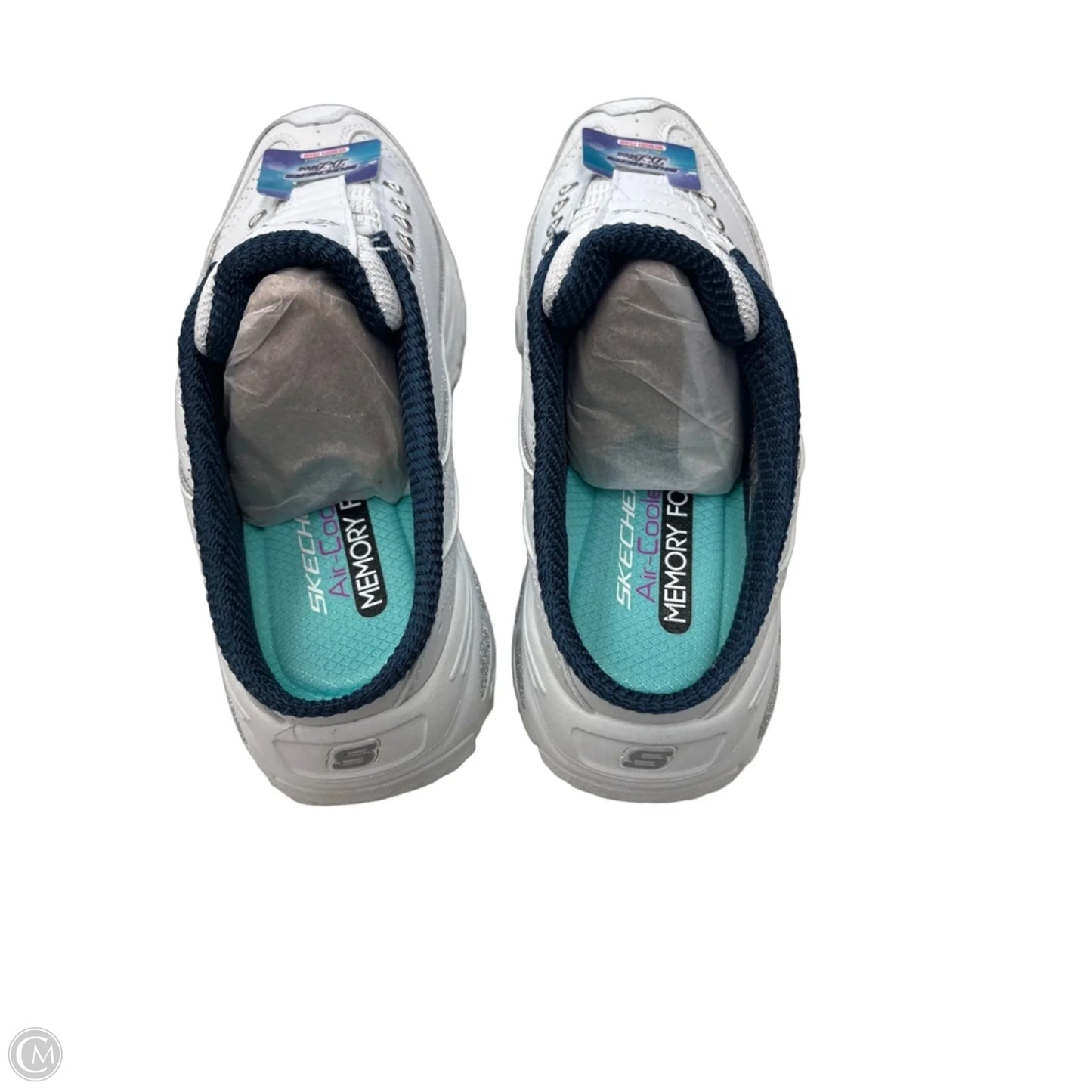 Shoes Sneakers By Skechers In Blue & White, Size: 8