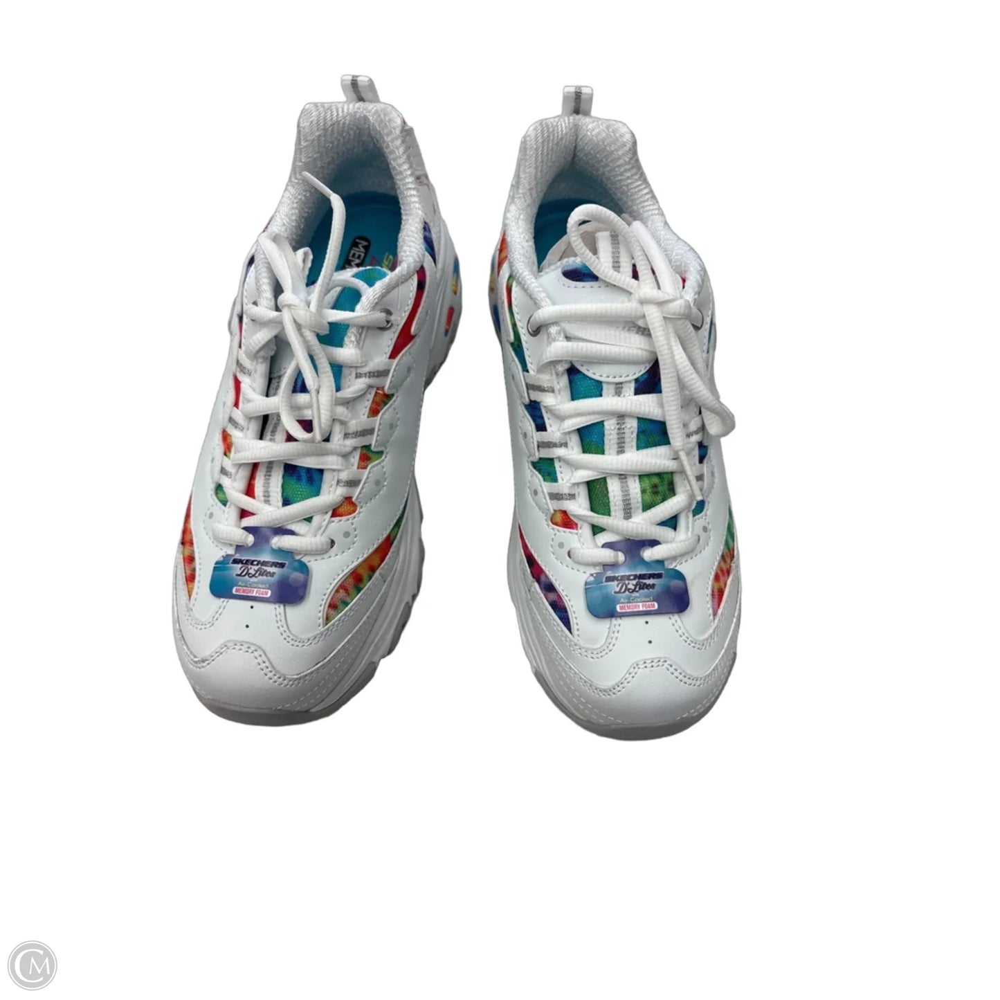 Shoes Athletic By Skechers In Rainbow Print, Size: 8.5