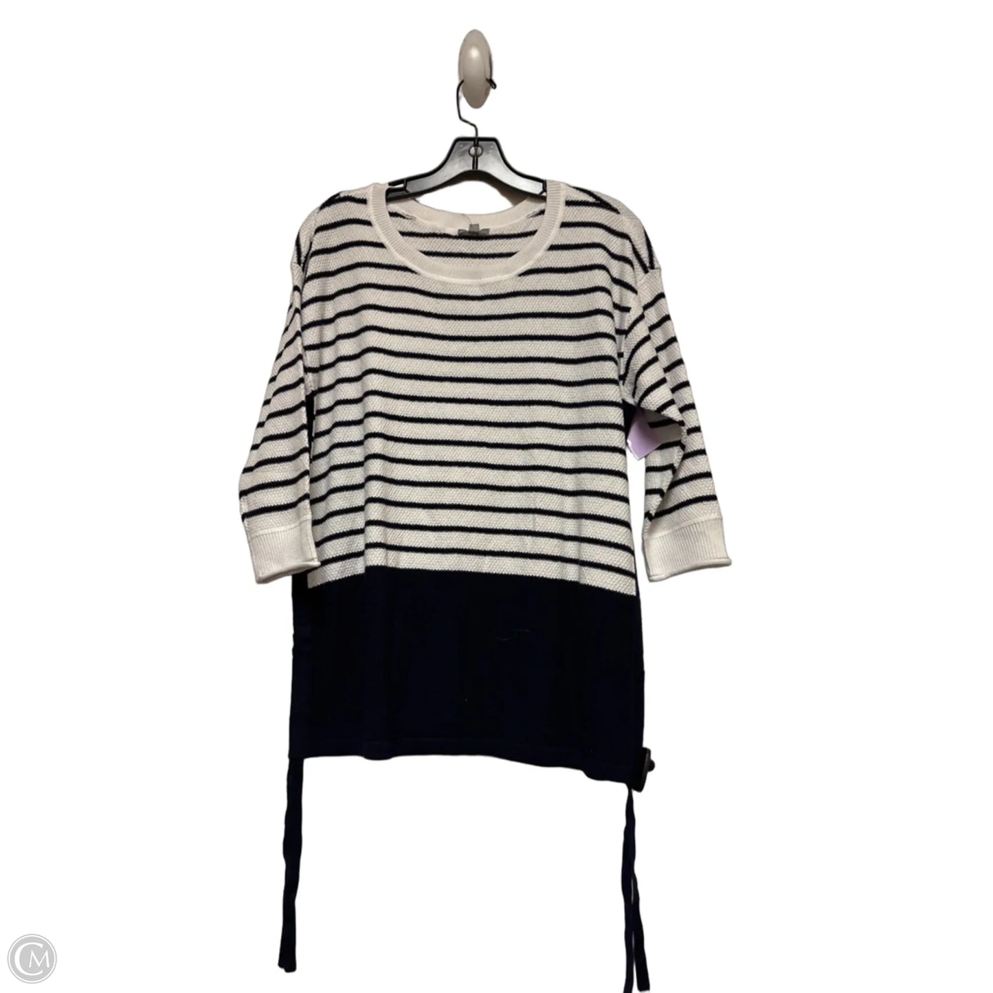 Top Short Sleeve By Talbots In Striped Pattern, Size: Mp